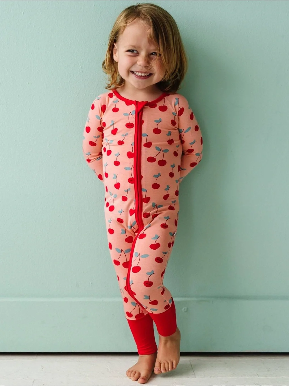 Little Sleepies Cherry on Top Zip Bamboo Viscose Zippy Sleeper 3T